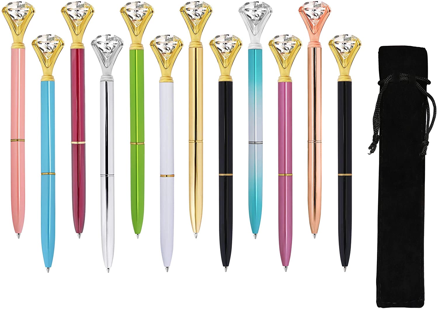 Diamond Ballpoint Pen - 12-Pack Multicolor_05