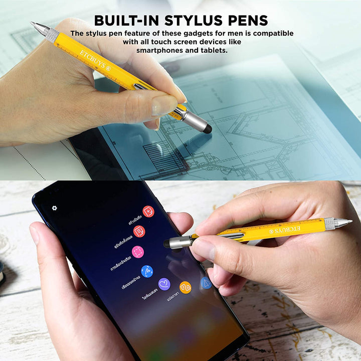 ETCBUYS Screwdriver Pen Pocket Multi Tool 6 in 1 - Multicolor 12 Pack