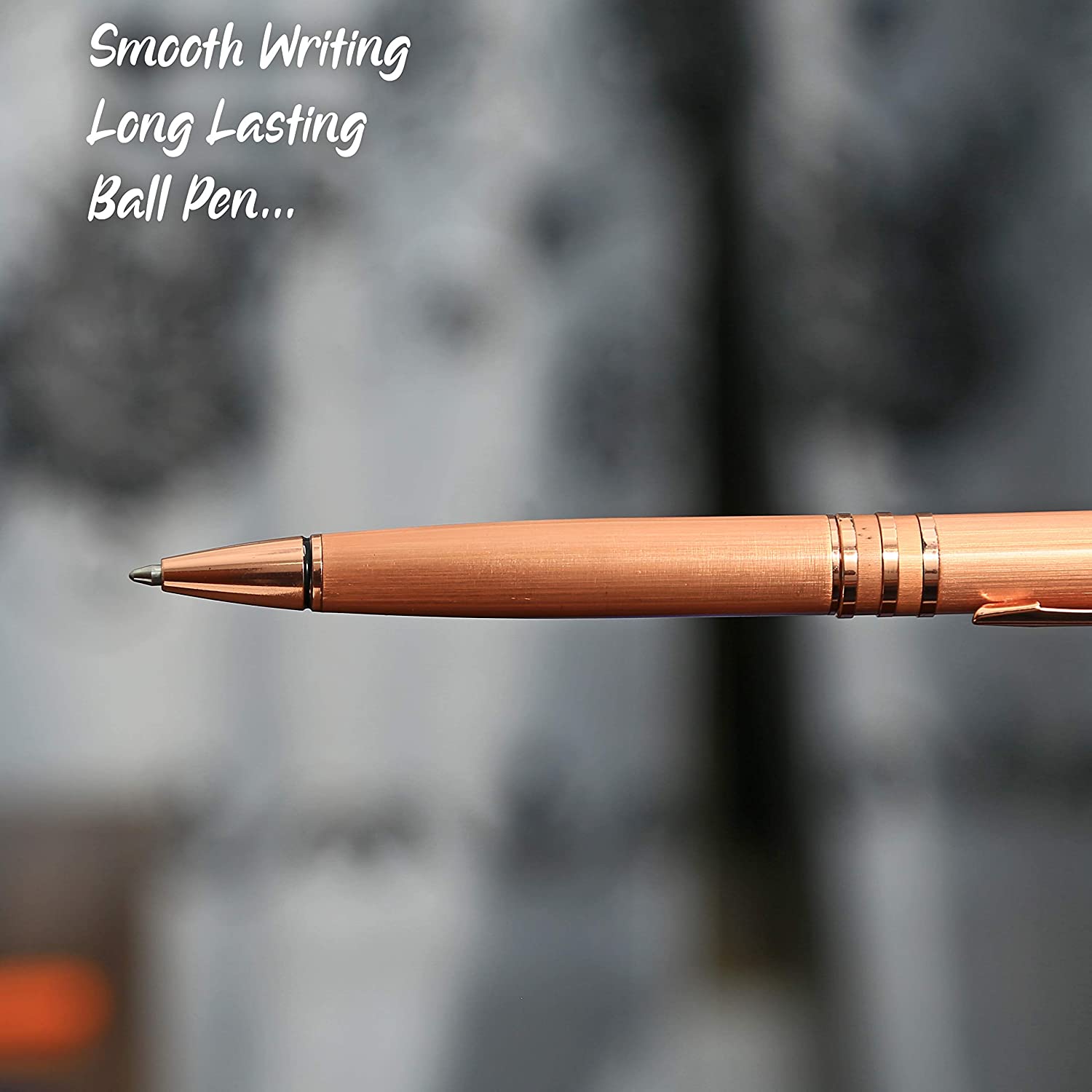 Metal Gold Ballpoint Pen - Elegant Gift for Beginners and Professional Writers - Pack of 2