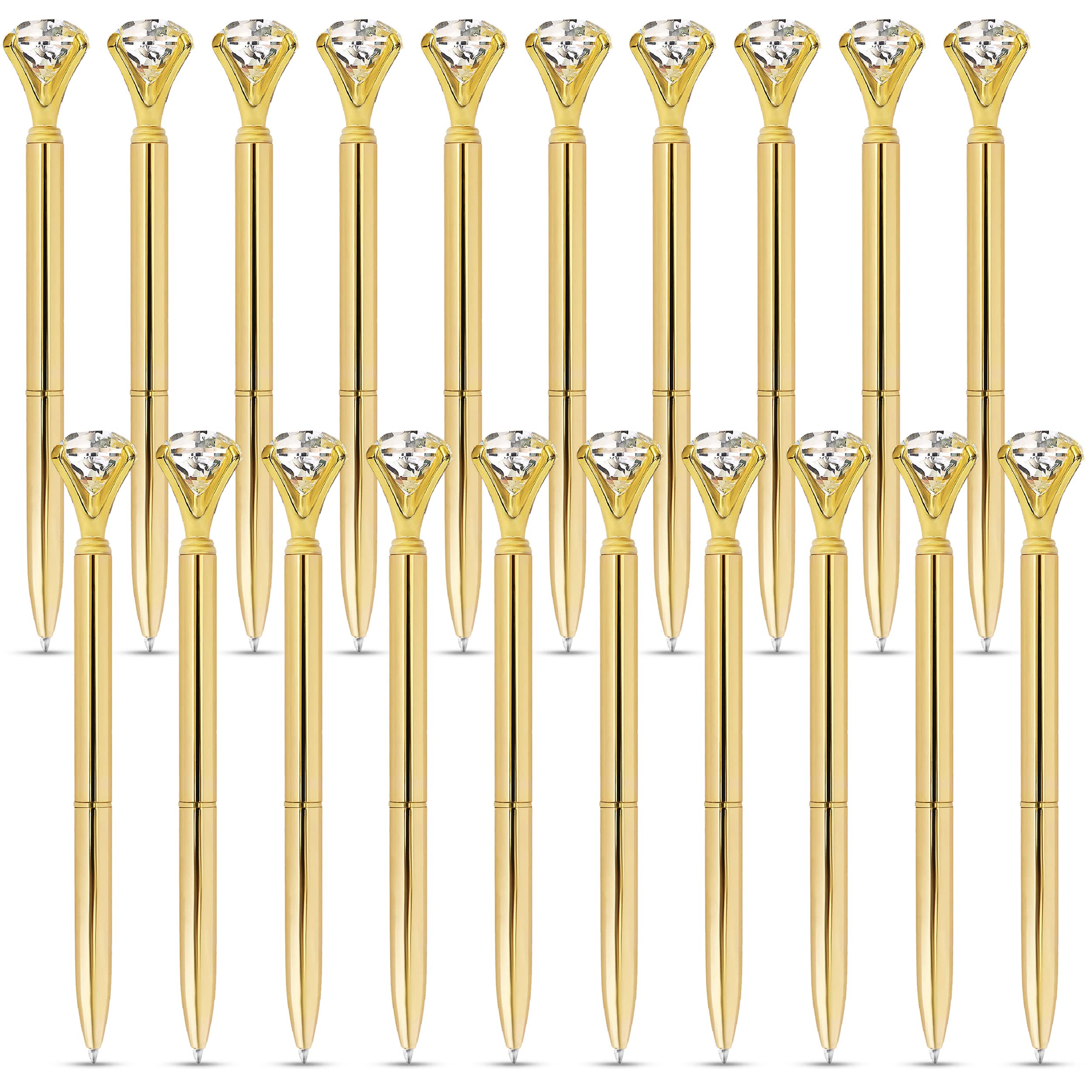 ETCBUYS Multi-Color Diamond Ballpoint Pen for Stylish Fancy Office Supplies- 20-all-gold-color-pens