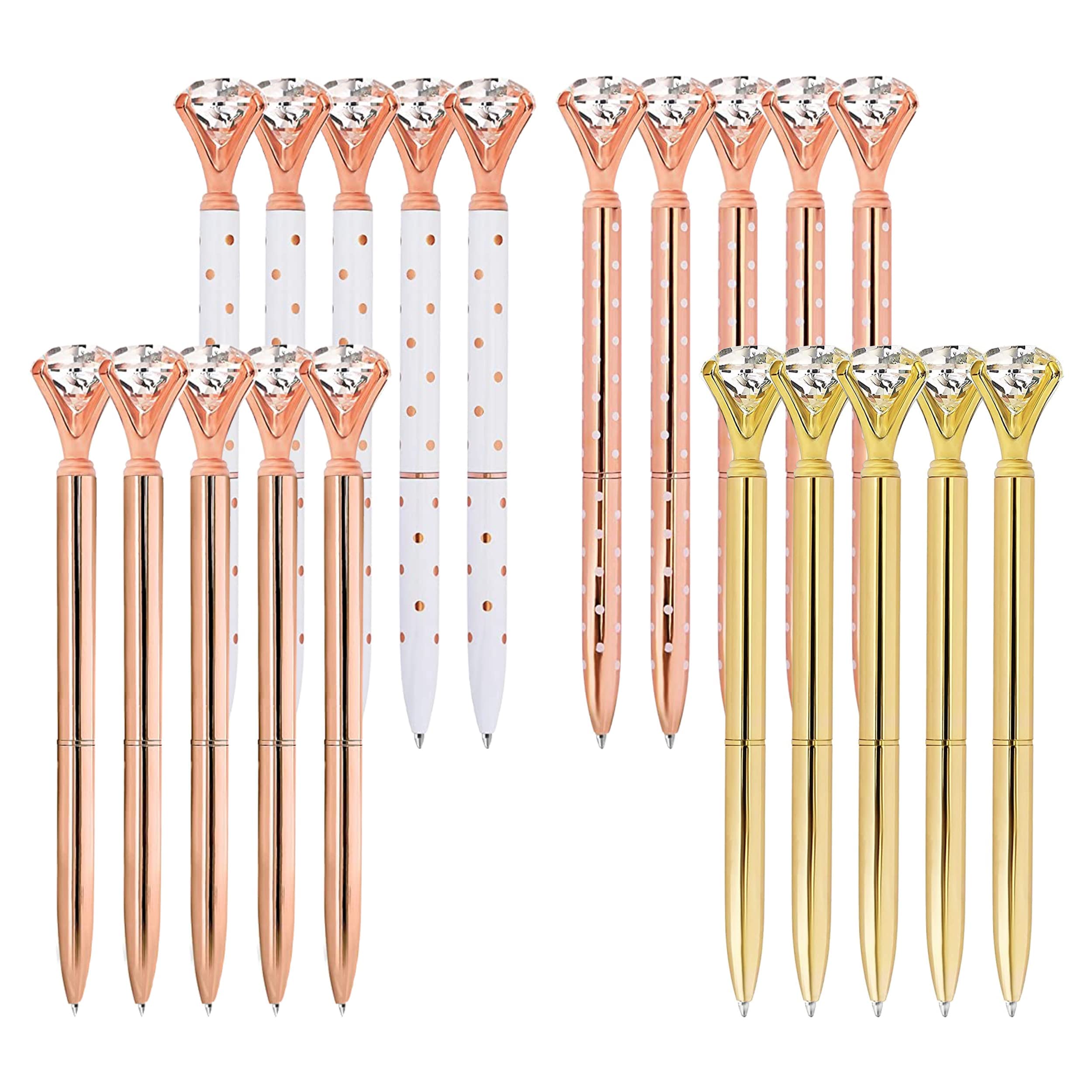 ETCBUYS Multi-Color Diamond Ballpoint Pen for Stylish Fancy Office Supplies- Pens-RGWRG 12PK