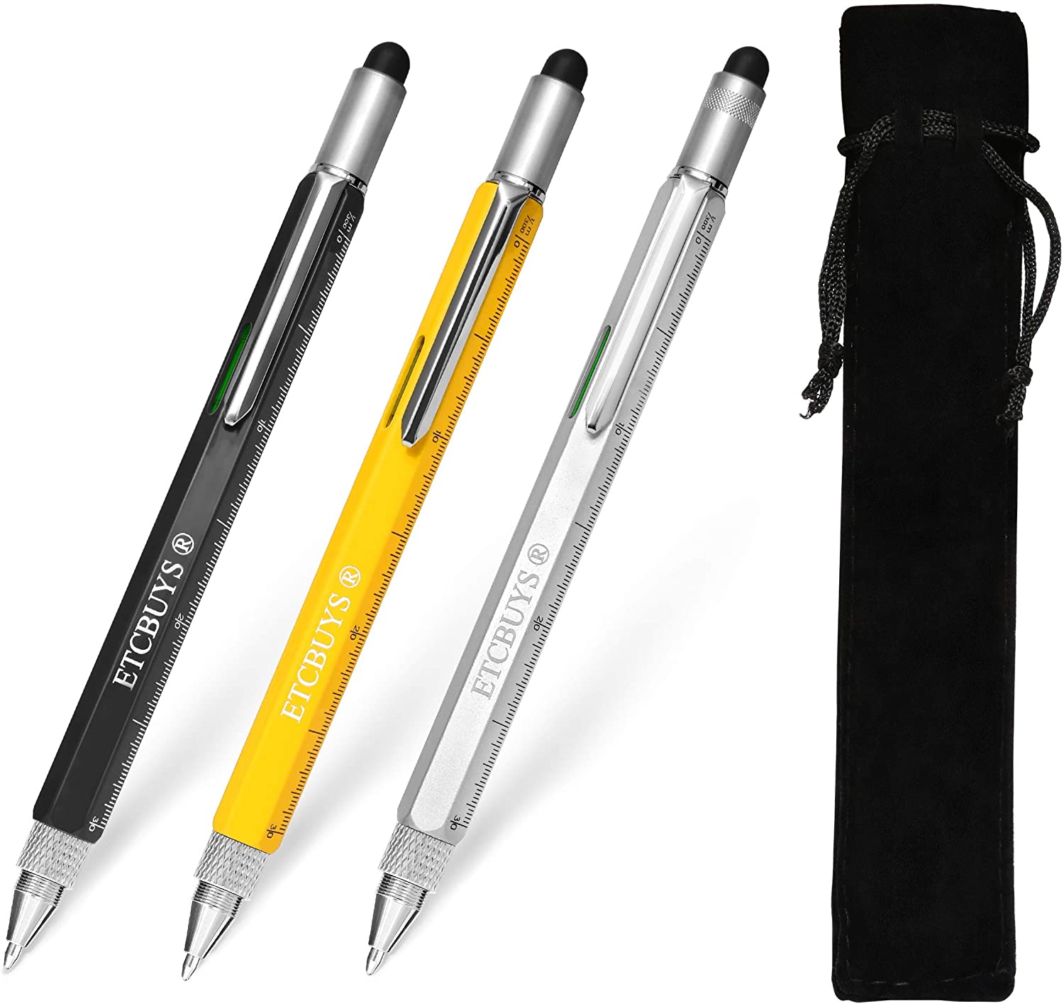ETCBUYS Screwdriver Pen Pocket Multi Tool 6 in 1 - Multicolor 3 Pack